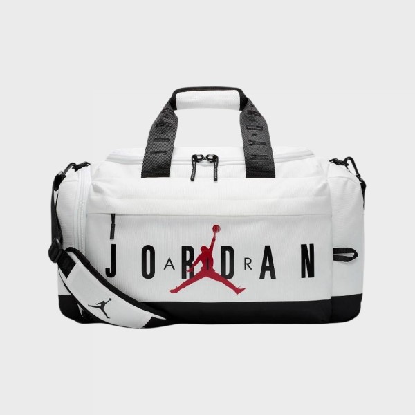 Jordan Air Duffle Velocity 36 Λιτρα Big Logo Unisex Σακος Λευκος