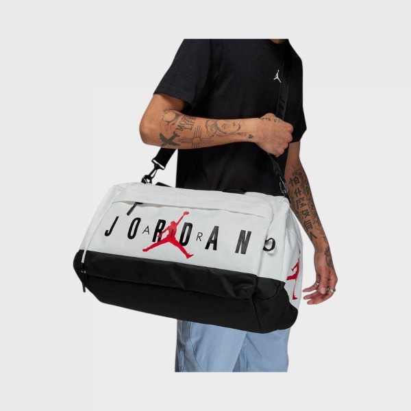 Jordan Air Duffle Velocity 36 Λιτρα Big Logo Unisex Σακος Λευκος