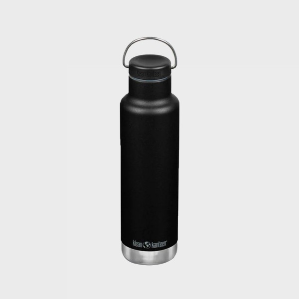 Klean Kanteen Insulated Classic 20 OZ 592ML Loop Cap Inox Παγουρι Μαυρο