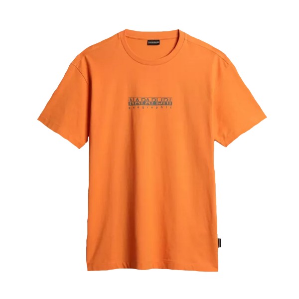 Napapijri S-Box Geographic Ανδρικη Μπλουζα Πορτοκαλι