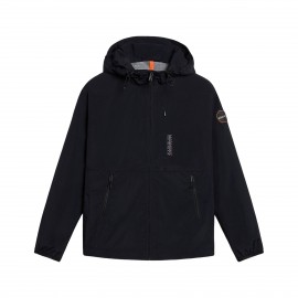 Napapijri Tundra Hooded Outdoor Ανδρικο Αντιανεμικο Μπουφαν Μαυρο