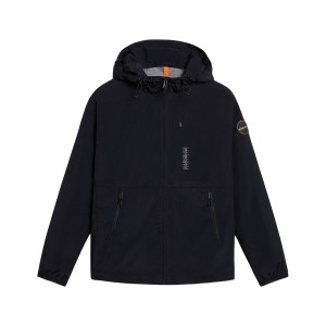 Napapijri Tundra Hooded Outdoor Ανδρικο Αντιανεμικο Μπουφαν Μαυρο