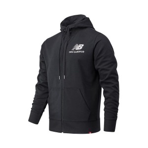 New Balance Essentials Stacked Logo Ανδρικη Ζακετα Μαυρη