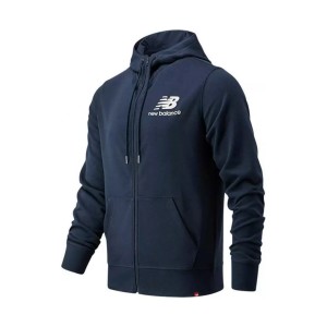 New Balance Essentials Stacked Logo Ανδρικη Ζακετα Μπλε