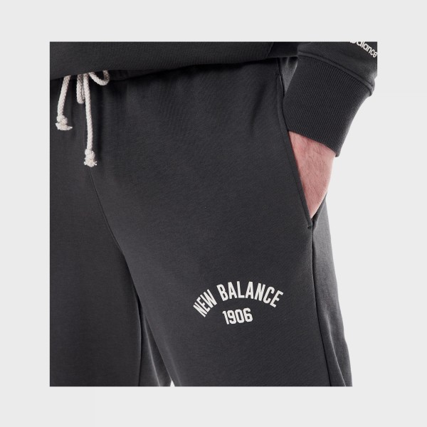New Balance Essentials Varsity Left Leg Logo Ανδρικη Φορμα Γκρι