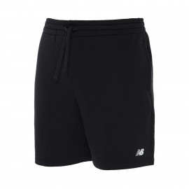 New Balance French Terry 7 Inches Hand Pockets Ανδρικη Βερμουδα Μαυρη