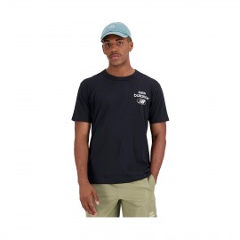 New Balance Essentials Reimagined Jersrey Logo Ανδρικη Μπλουζα Μαυρη