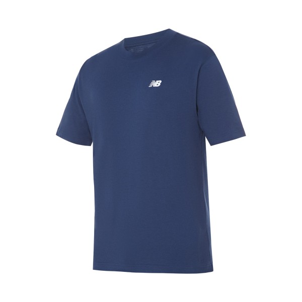 New Balance Sport Essentials Cotton Small Logo Ανδρικη Μπλουζα Μπλε