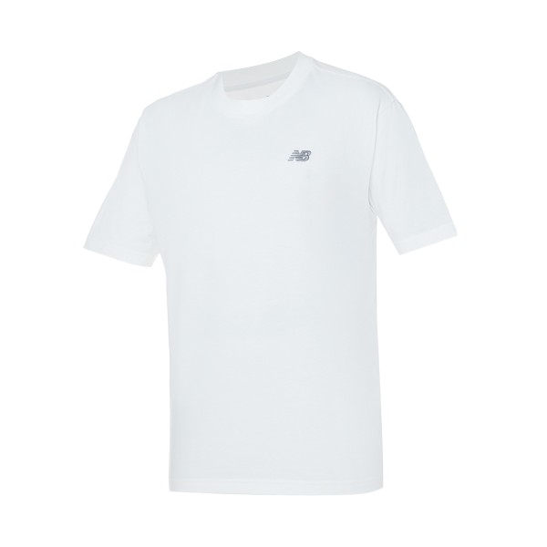 New Balance Sport Essentials Cotton Small Logo Ανδρικη Μπλουζα Λευκη