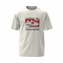 New Balance Sports Essentials AD Graphic Ανδρικη Μπλουζα Ιβουαρ