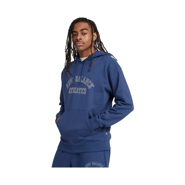 New Balance Athletics Graphics Hooded Ανδρικη Φουτερ Μπλε