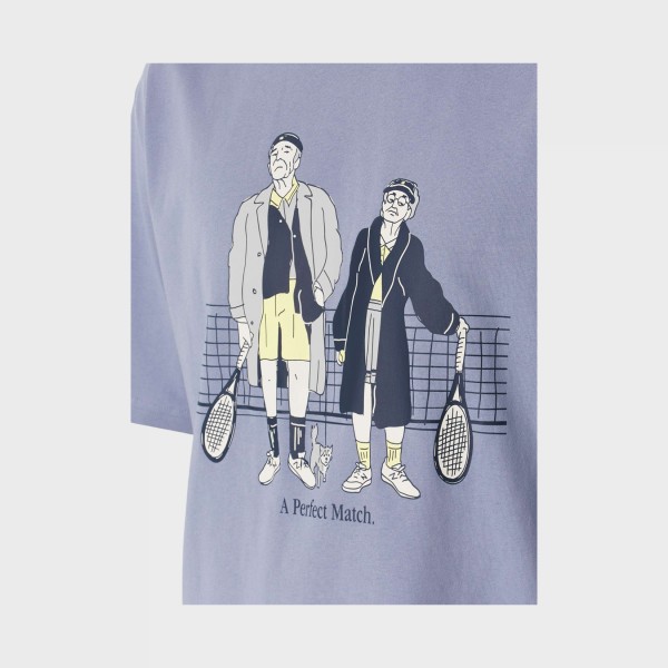 New Balance A Perfect Match Tennis Graphic Ανδρικη Μπλουζα Μπλε