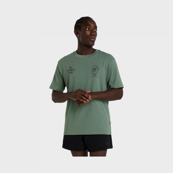 New Balance X Debut Pitch Ancient Theater Graphic Ανδρικη Μπλουζα Πρασινη
