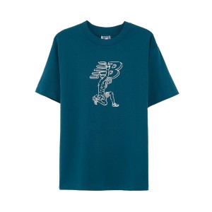 New Balance x Debut Statue Graphic Relaxed Fit Ανδρικη Μπλουζα Πετρολ