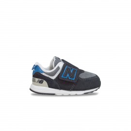 New Balance 574 New-B Hook Loop Βρεφικο Παπουτσι Μαυρο - Γκρι
