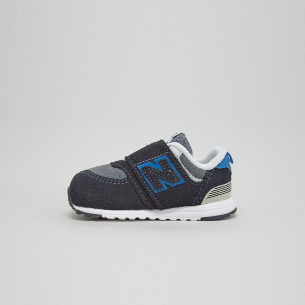 New Balance 574 New-B Hook Loop Βρεφικο Παπουτσι Μαυρο - Γκρι