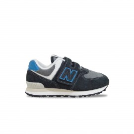 New Balance 574 Sneakers Suede Παιδικο Παπουτσι Μαυρο - Γκρι
