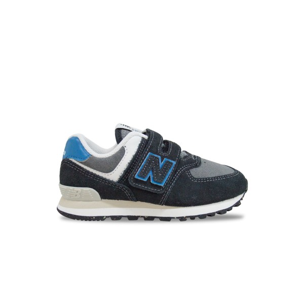 New Balance 574 Sneakers Suede Παιδικο Παπουτσι Μαυρο - Γκρι