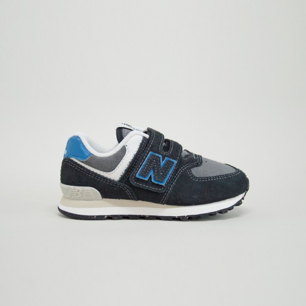 New Balance 574 Sneakers Suede Παιδικο Παπουτσι Μαυρο - Γκρι