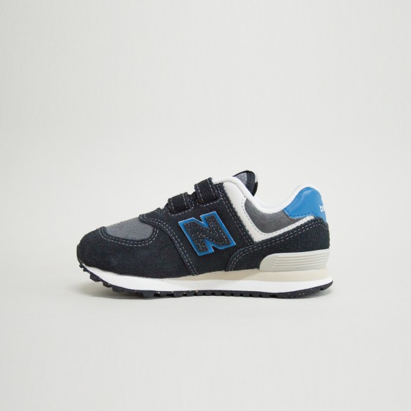 New Balance 574 Sneakers Suede Παιδικο Παπουτσι Μαυρο - Γκρι
