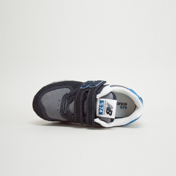 New Balance 574 Sneakers Suede Παιδικο Παπουτσι Μαυρο - Γκρι