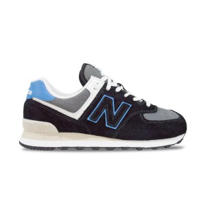New Balance 574 Sneakers Suede Ανδρικο Παπουτσι Μαυρο - Γκρι