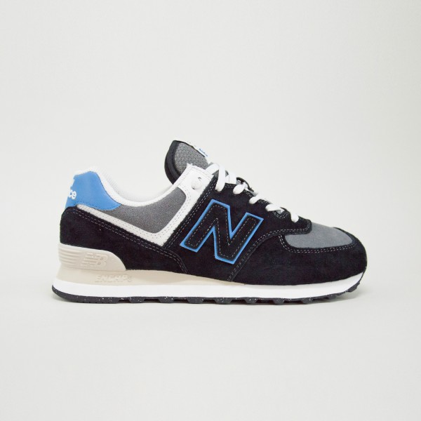 New Balance 574 Sneakers Suede Ανδρικο Παπουτσι Μαυρο - Γκρι