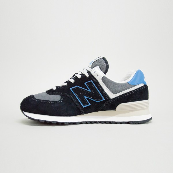 New Balance 574 Sneakers Suede Ανδρικο Παπουτσι Μαυρο - Γκρι
