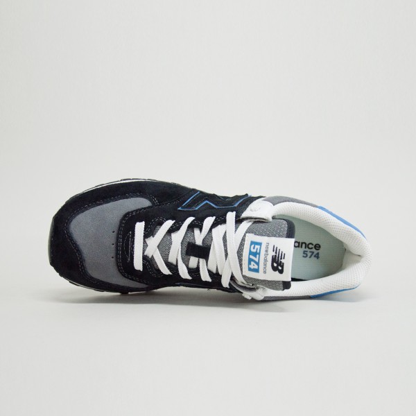 New Balance 574 Sneakers Suede Ανδρικο Παπουτσι Μαυρο - Γκρι