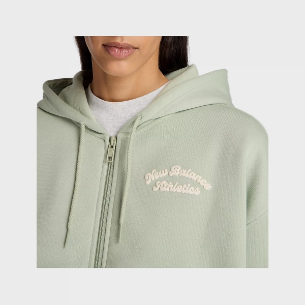 New Balance Linear Heritage FL Hooded Γυναικεια Ζακετα Βεραμαν