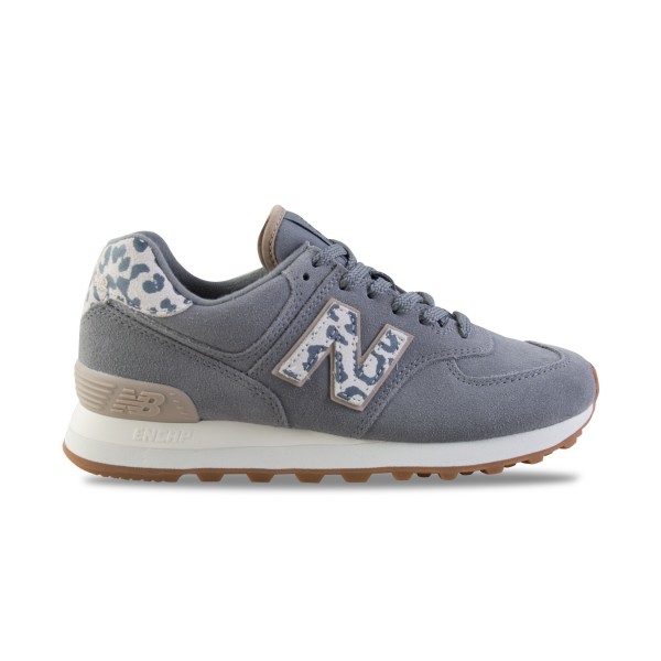 New Balance 574 Suede Classics Print Γυναικειο Παπουτσι Γκρι - Ανιμαλ