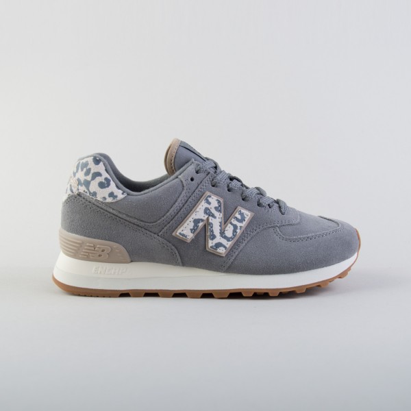 New Balance 574 Suede Classics Print Γυναικειο Παπουτσι Γκρι - Ανιμαλ