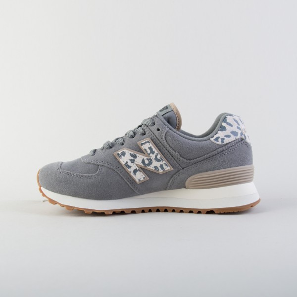 New Balance 574 Suede Classics Print Γυναικειο Παπουτσι Γκρι - Ανιμαλ