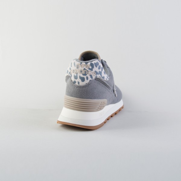 New Balance 574 Suede Classics Print Γυναικειο Παπουτσι Γκρι - Ανιμαλ