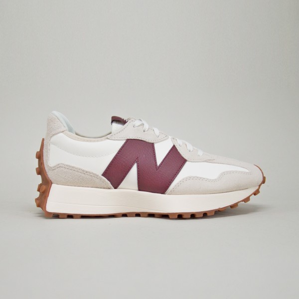New Balance 327 Classics Suede Leather Γυναικειο Παπουτσι Μπεζ - Μπορντο