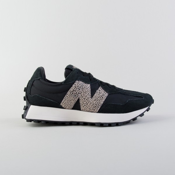 New Balance 327 Classics Suede Γυναικειο Παπουτσι Μαυρο - Λεοπαρ