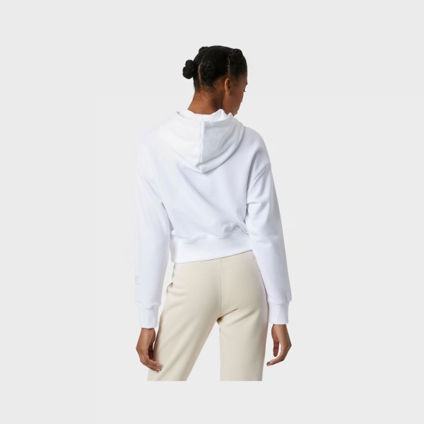 New Balance Essentials Celebrate Fleece Hooded Γυναικείo Φουτερ Λευκο