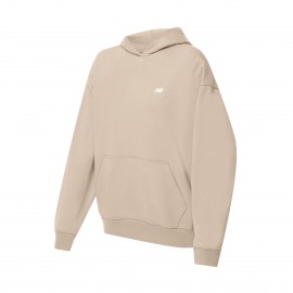 New Balance Essentials Premium Fleece Hooded Γυναικειο Φουτερ Μπεζ