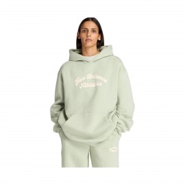 New Balance Linear Heritage Long FL Hooded Γυναικειο Φουτερ Βεραμαν