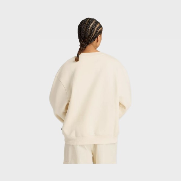 New Balance Reimagined Logos Fleece Crew Neck Γυναικεια Μπλουζα Μπεζ