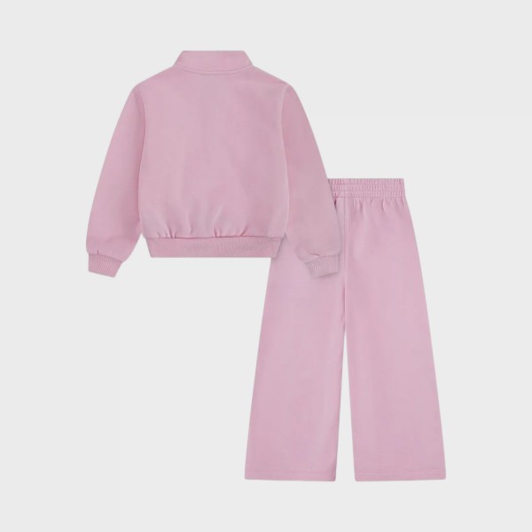 Nike Sportswear Club Fleece Wide Leg Παιδικο Σετ Ρουχων Ροζ