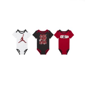 Jordan Jumpman Playground 3 Pieces Βρεφικα Φορμακια Λευκο - Μαυρο - Κοκκινο