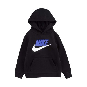 Nike Sportswear Club Swoosh Hooded Παιδικο Φουτερ Μαυρο - Μπλε