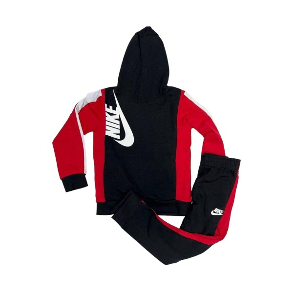 Nike Amplify Pullover Παιδικο Σετ Κοκκινο - Μαυρο