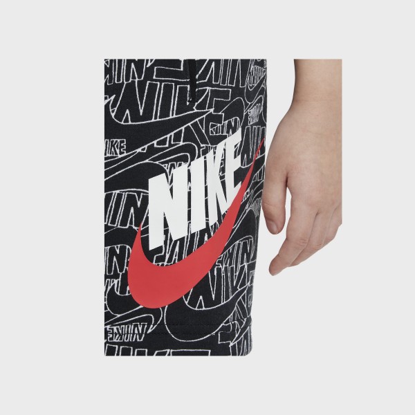 Nike Sportswear Read All Over Print Παιδικη Βερμουδα Μαυρη