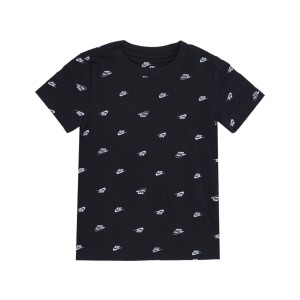 Nike Futura Monogram AOP Brand Graphics Παιδικη Μπλουζα Μαυρη
