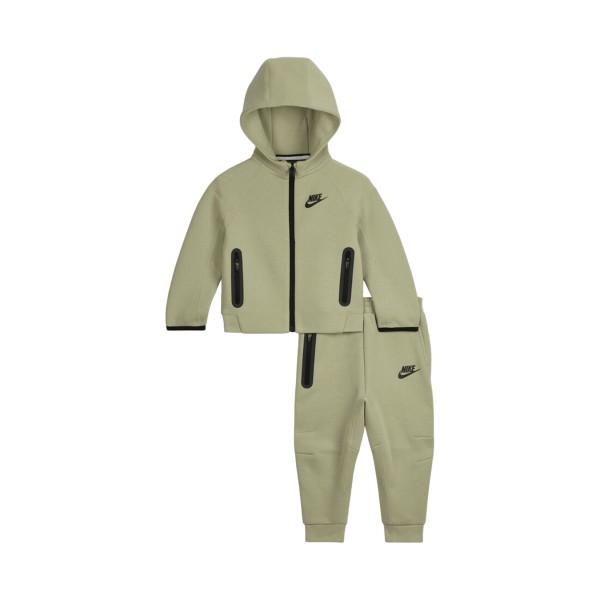 Nike Tech Fleece Hooded Full Zip Παιδικο Σετ Ρουχων Λαδι