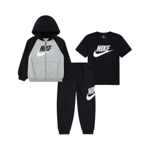 Nike Sportswear Color Blocked HBR Παιδικο Σετ Ρουχων Μαυρο - Γκρι