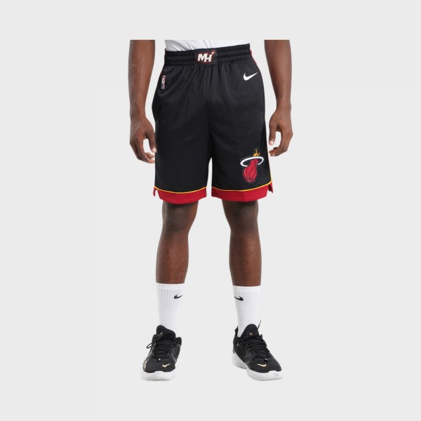 Nike NBA Miami Heat Icon Edition Swingman Ανδρικη Βερμουδα Μαυρο - Κοκκινο