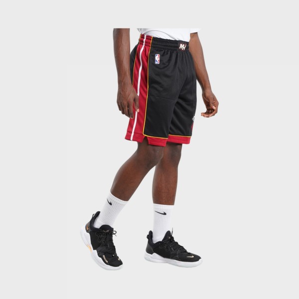 Nike NBA Miami Heat Icon Edition Swingman Ανδρικη Βερμουδα Μαυρο - Κοκκινο